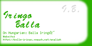 iringo balla business card